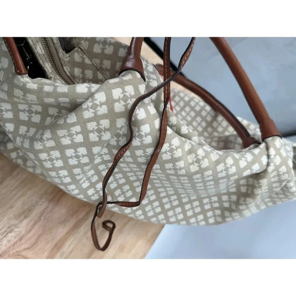KATE SPADE Beige Classic Stevie Bag Tote Purse - Diaper Baby Shoulder Bag - Picture 6 of 16